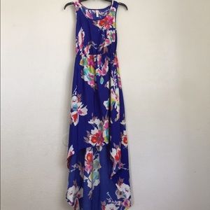 Blue floral high-low dress!